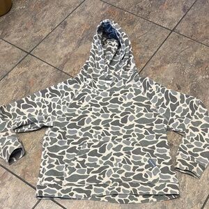 BURLEBO Gray and White Camo Kids Hoodie
